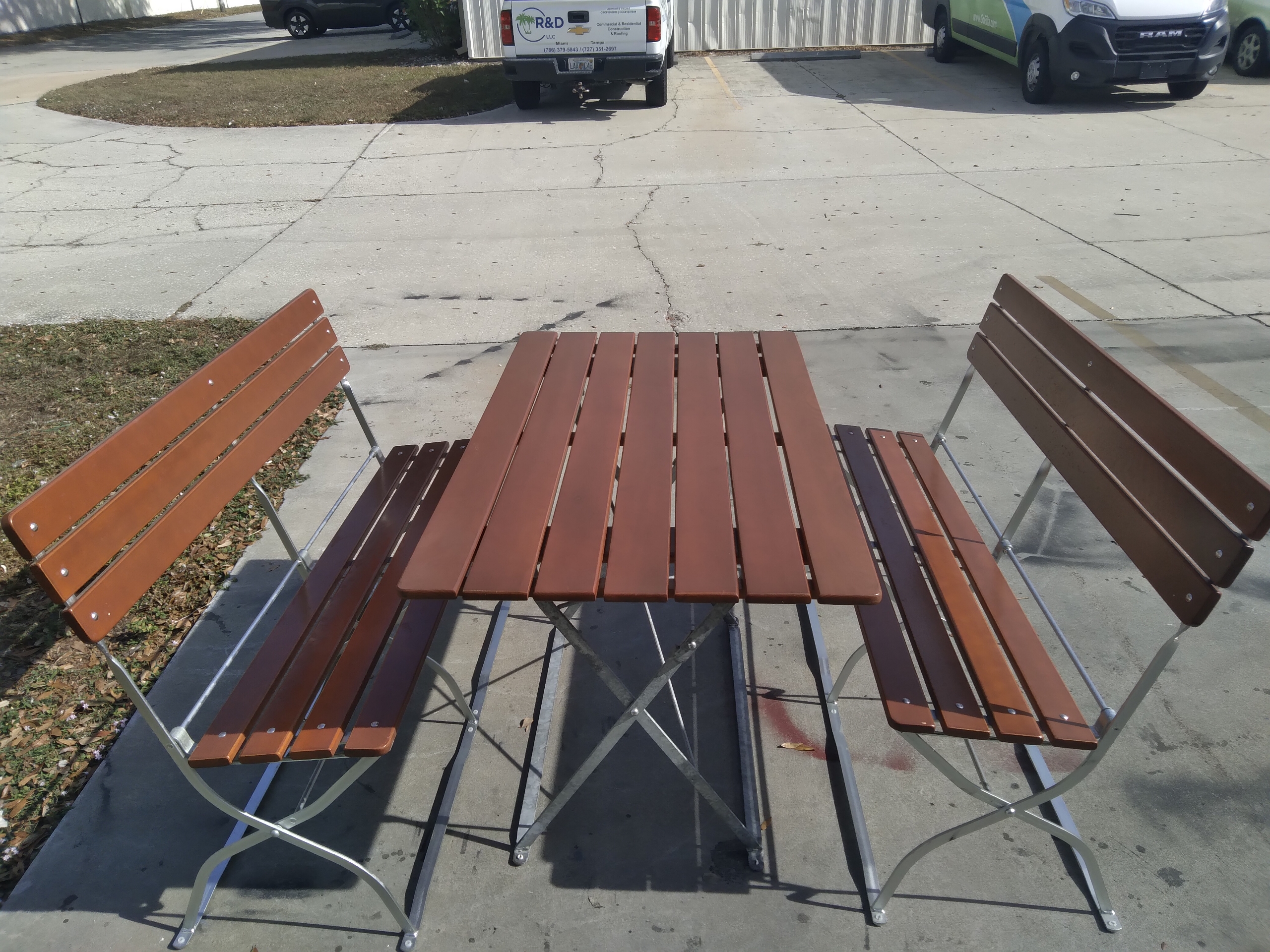 Dark-Cheery-Bistro-Table-Benches-Backrests