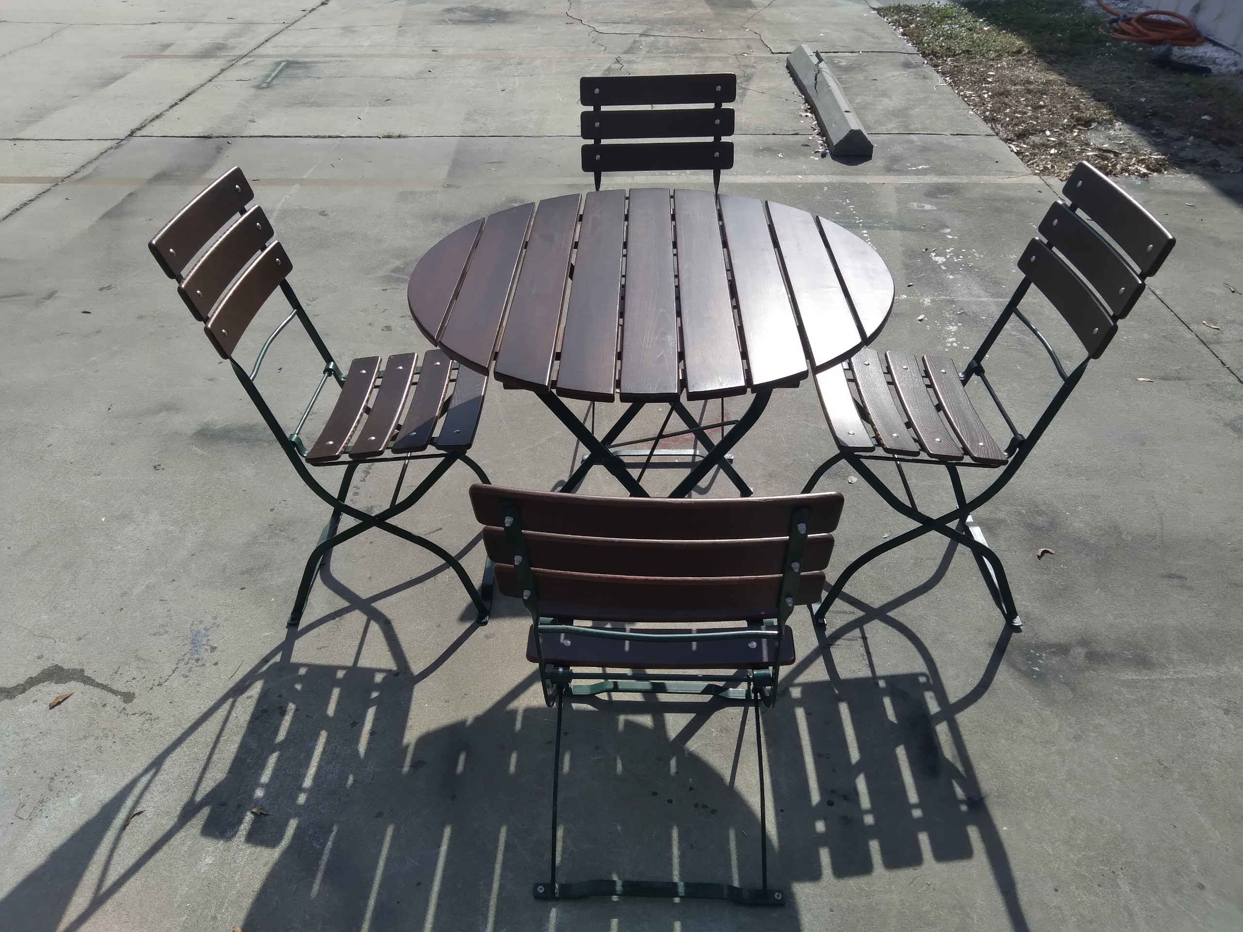 2 Slatted Round Tables with 8 Slatted Chairs Hardwood Ash, $1,499 Plus Shipping - Image 3