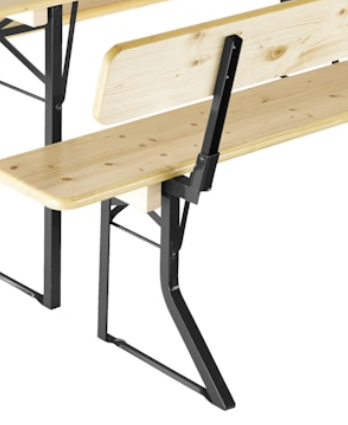 Hardware for Bench with Backrest Only