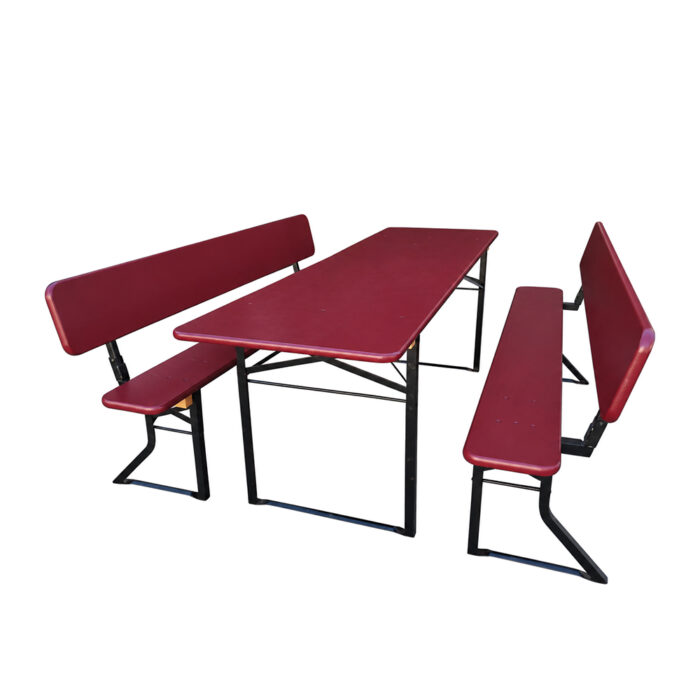 Beer Garden Set “Burgundy Backrest”